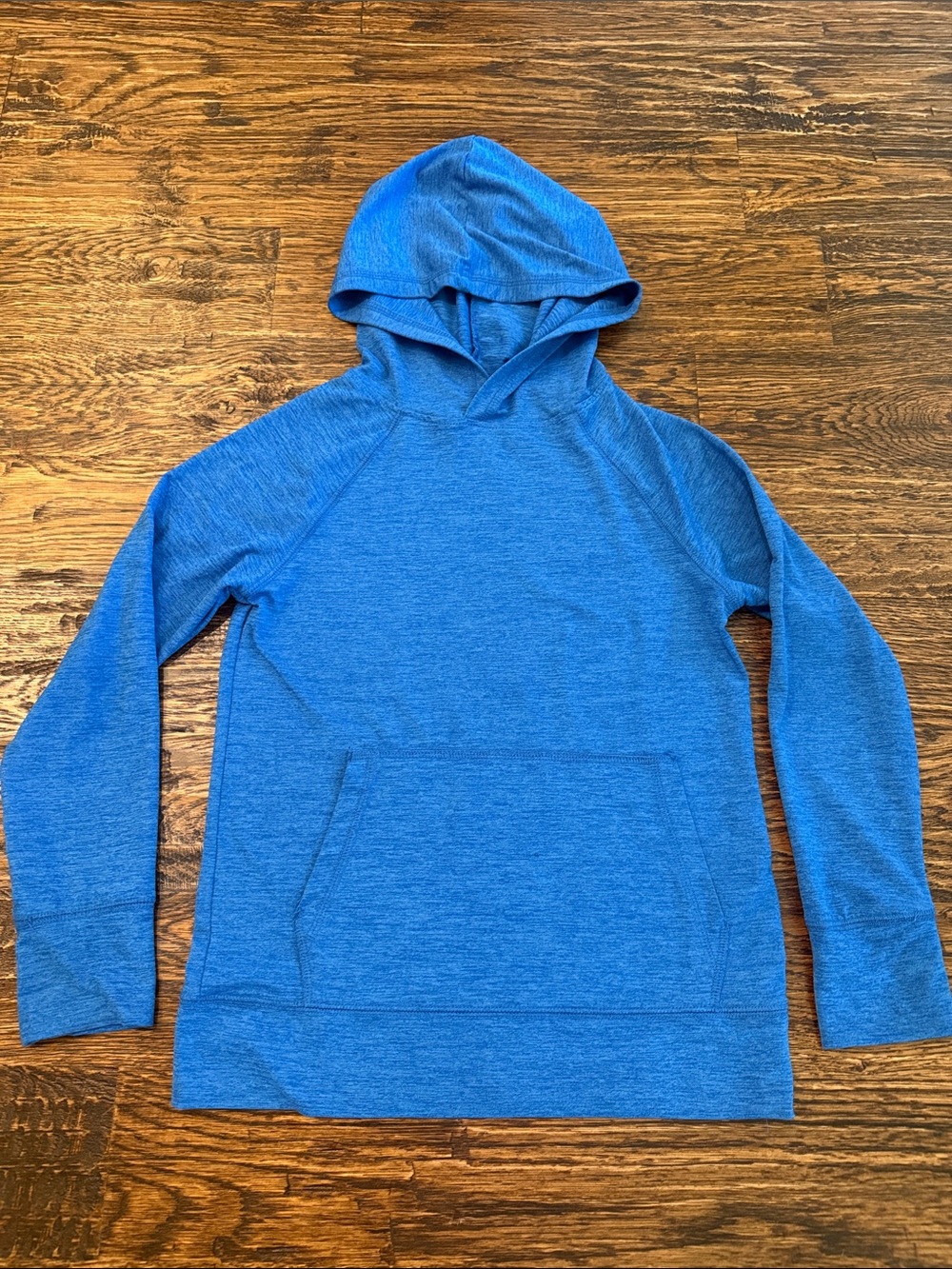 Kids Blue Hooded Long Sleeve Tee